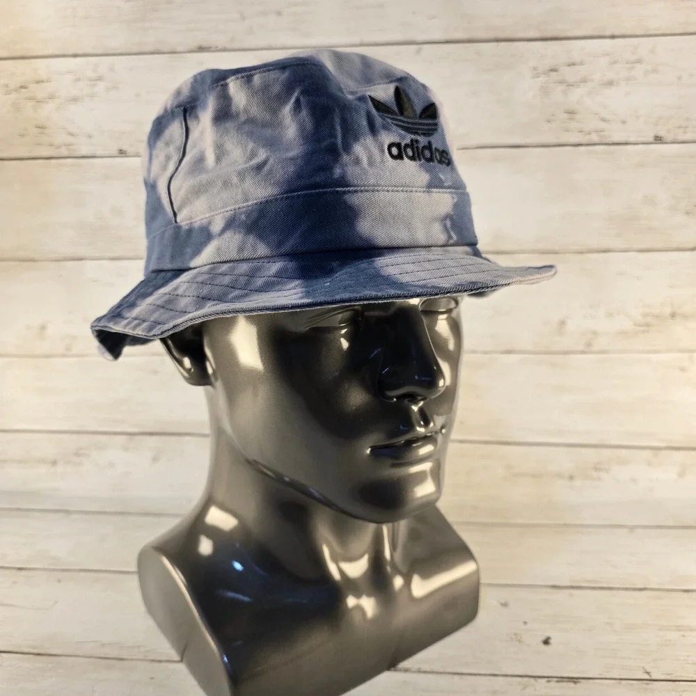 Adidas Originals Tie Dye Bucket Hat Blue White Trefoil Logo OSFA RN90288
